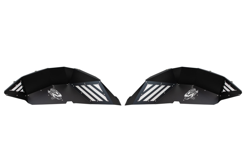 Jeep Wrangler Unlimited Fender Liner - Rear - Fishbone Offroad - Fishbone Offroad Aluminum - Black - `18-`27